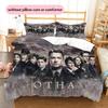 Gotham Dark Style Printed Bedding Set Duvet Cover Pillowcase No Filler, Soft Home Bedroom Decor, Perfect Gift for Fans.chl