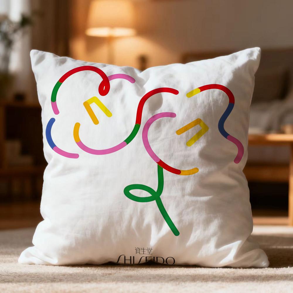 Hot S-Sshiseidoer Cushion Cover Soft Washable Pillow Case Multi-Scene for Couch Bed Travel Office Use