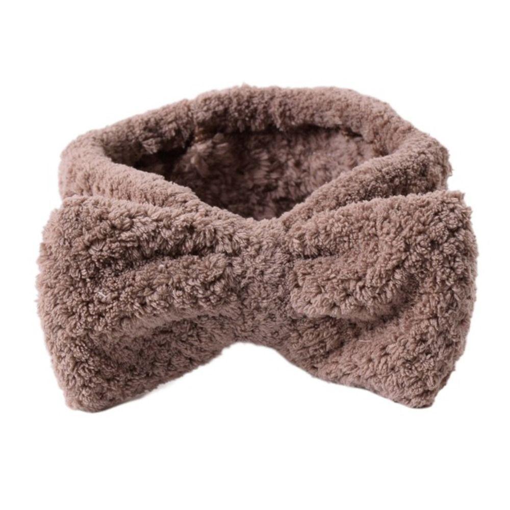 Hair Shower Headband Fuzzy Towel Headband for Washing Face Spa Headband Bowtie Makeup Headband