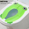 Folding Potty Seat Pad Portable Baby Toddler Toilet Training Seat Non Slip Pad for Travel(Green )