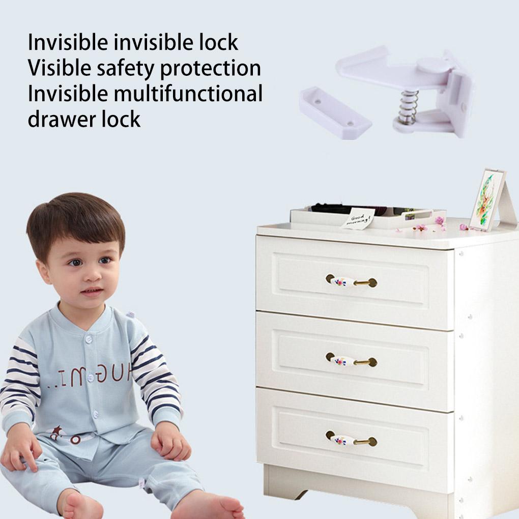 Набор из 6 детских защитных замков для дома, гостиной, спальни, шкафа, дверцы, ящика, без сверления, защита безопасности для младенцев