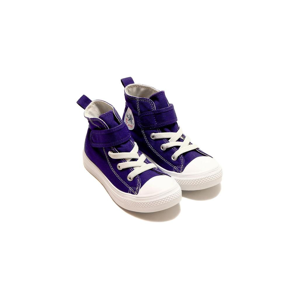 Converse All Star Light V-1 Hi High Top Canvas Shoes Baby Sneakers Purple White 37302250