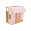 Деревянная кровать-домик для куклы - Arias - Розовая - Размеры: 50x39x50 см - Коттедж - Материал: Пластик