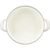Pearl Metal Enamel 15cm Double-Handled Pot with Glass Lid, White, Induction Compatible, Cook Pot, Petit Cook, HB-1367