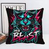 Игровой Блогер M-MrBeast Винтажная Наволочка Квадратная Подушка Спальня Диван Отдых Комфорт Подушка Автомобиль Домашний Декор