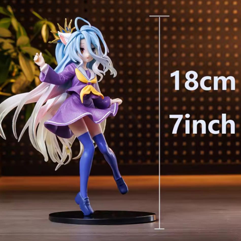 18СМ Аниме NGNL No Game No Life Белый "Фигурка Аниме ПВХ Аниме Фигурки Действия Модель Коллекция Украшение Аниме Модель Игрушка Подарок