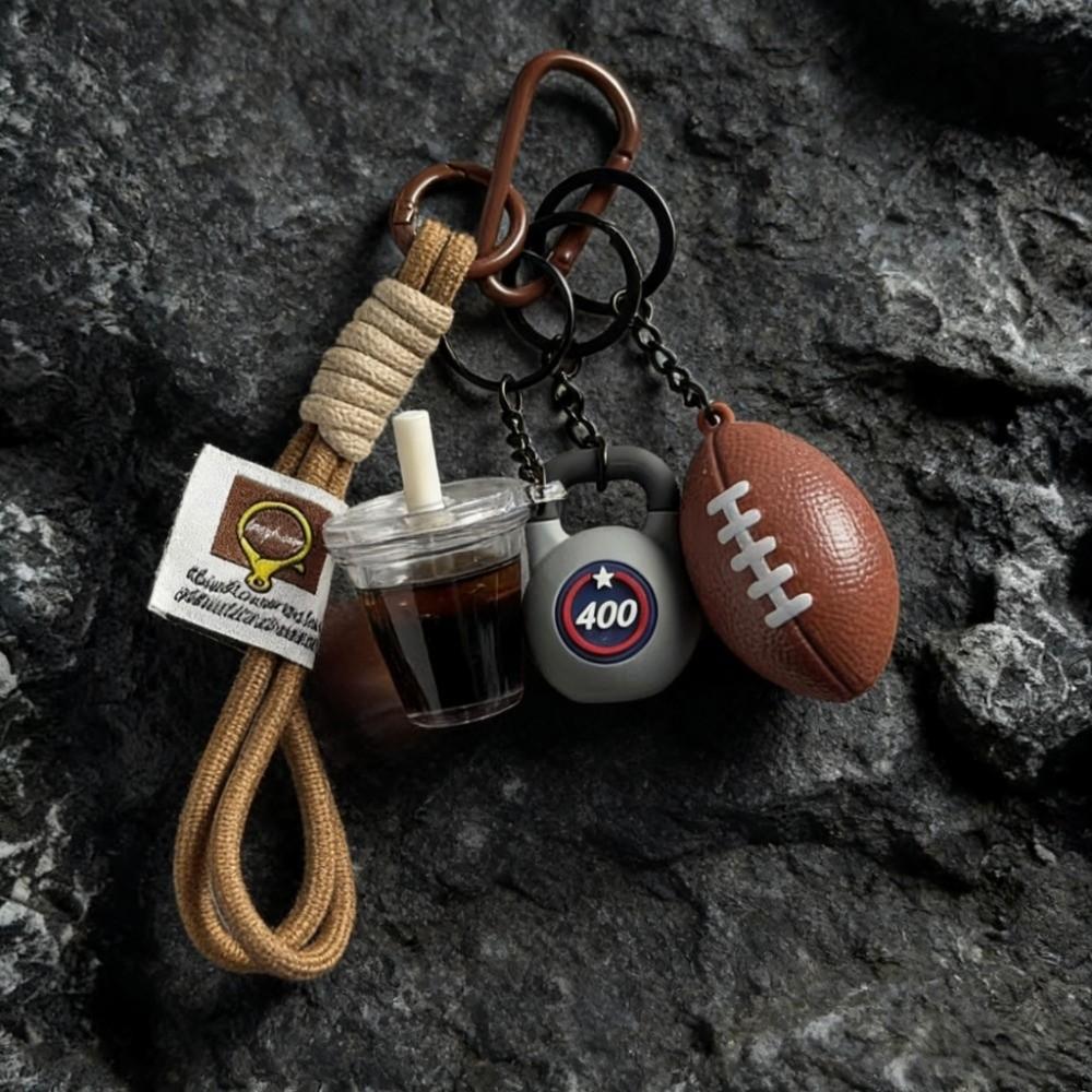 Water Cups Fitness Series Keychain Dopamine Iced Americano Pendant Fitness Prople