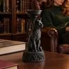 Декоративная PLA-скульптура, 3D-печатная кошка, подсвечник-свеча, готический электронный подставка, смола, винтажный настольный, изысканная резная арт-деталь, украшение для дома