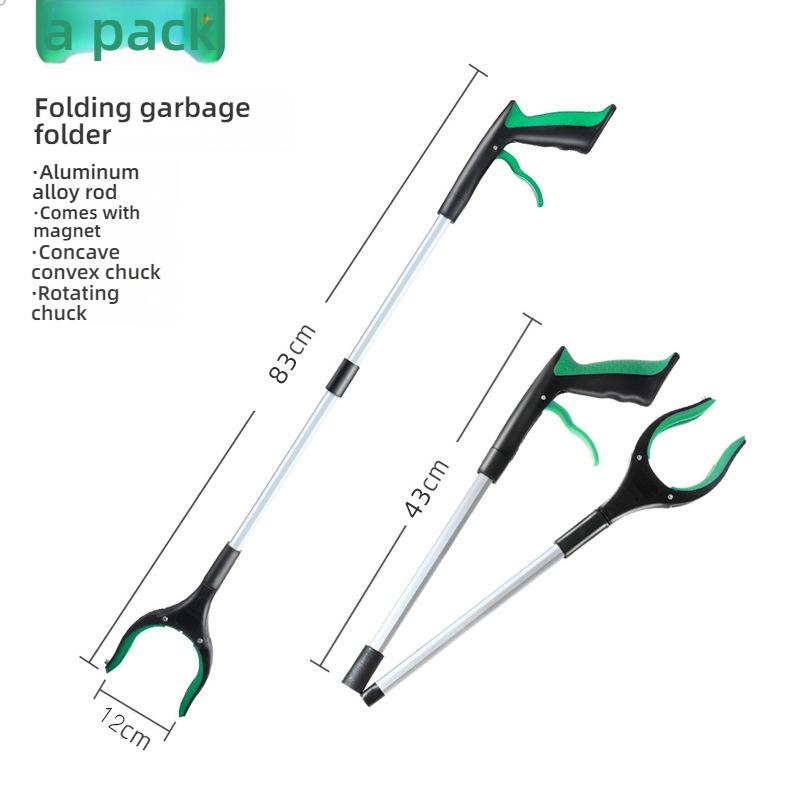Long Handle Foldable Garbage Clip, Multifunctional Environmental Sanitation Garbage Collector, Compact and Portable Sanitary Gar