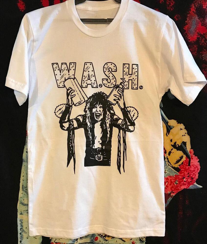 SALE VTG WASP Band White T-shirt All Size S to 5XL Unisex T-Shirt