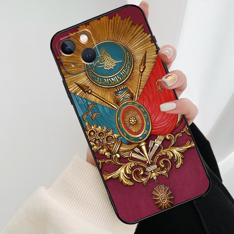 Чехол для телефона с гербом Османской империи для iPhone 11 12 13 14 15 16 Pro Max Mini X XR XS Max Plus Cover Funda