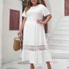 Plus Size Button High Waist Half-body Skirt Summer Loose Big Swing Skirt Temperament Elegant Skirt