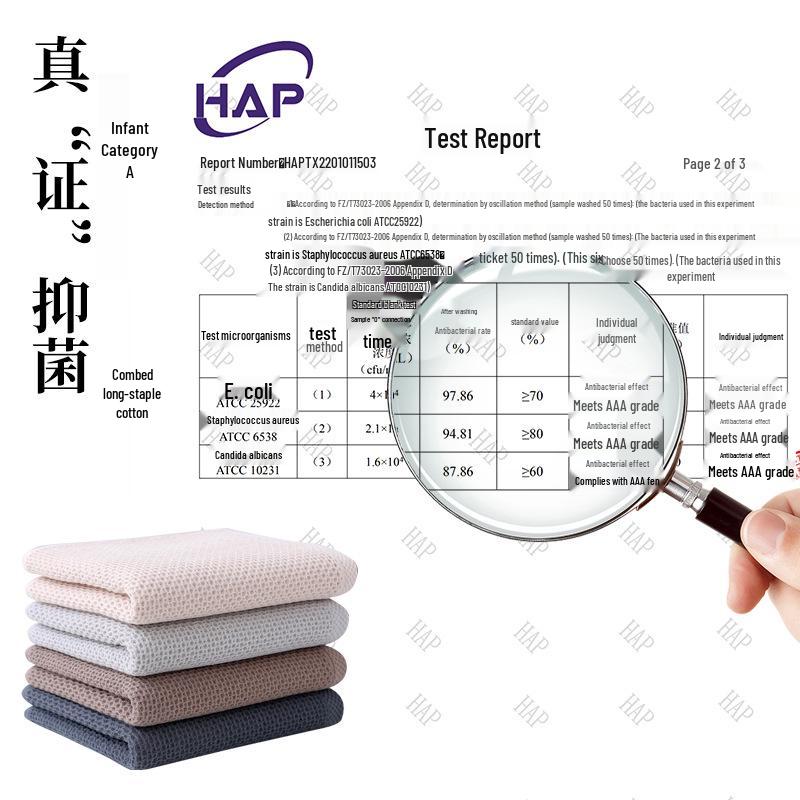 New Asia Pure Cotton Absorbent Washcloth Sweat-Absorbent Handkerchief Honeycomb Towel