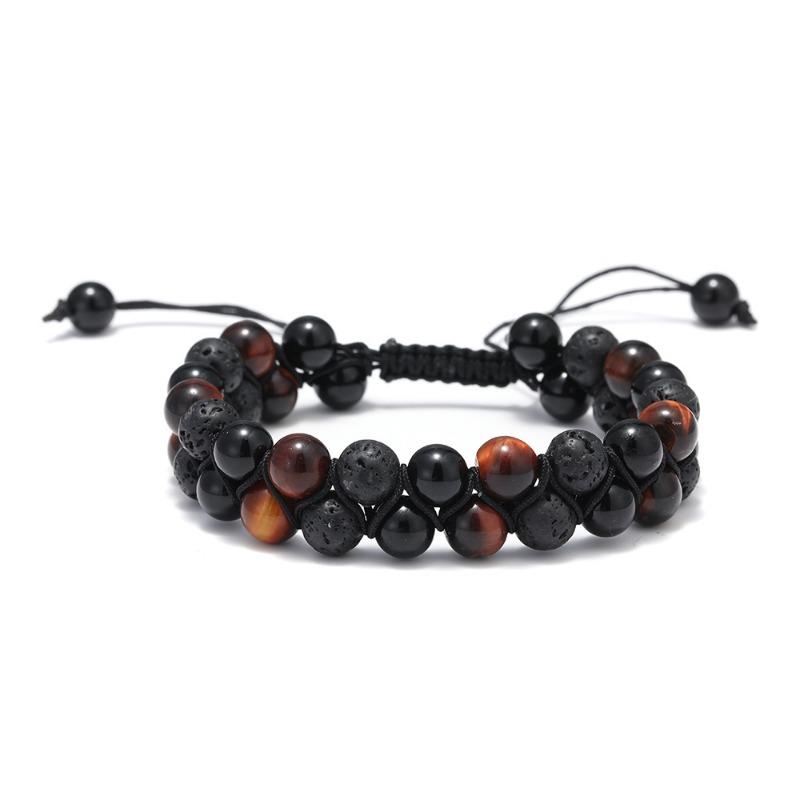 Colorful Natural Agate Bracelet Black Onyx Stone Energy Bracelets Unisex Modern Creative Yoga Meditation Manual Jewelry Spiritual Healing Ornaments
