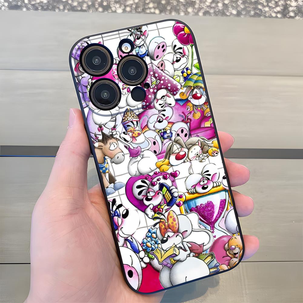 Чехол для телефона D-Diddl для iPhone 17 Air 16 E Pro Max 15 14 13 Mini 12 Pro 11 Max Plus Черный Мягкий корпус