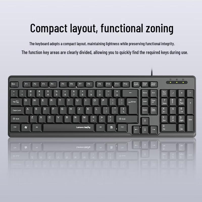 Проводной комплект клавиатуры и мыши Lenovo Baiying TL11