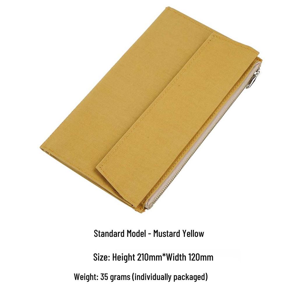 Оригинальный блокнот путешественника с бумажным тканевым карманом на молнии