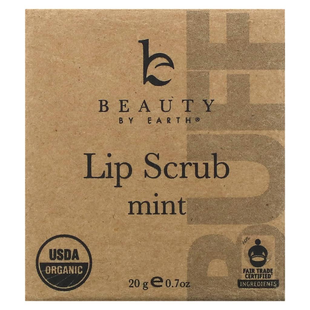 Beauty By Earth Скраб для губ, со вкусом мяты, 20 г (0,7 унции)
