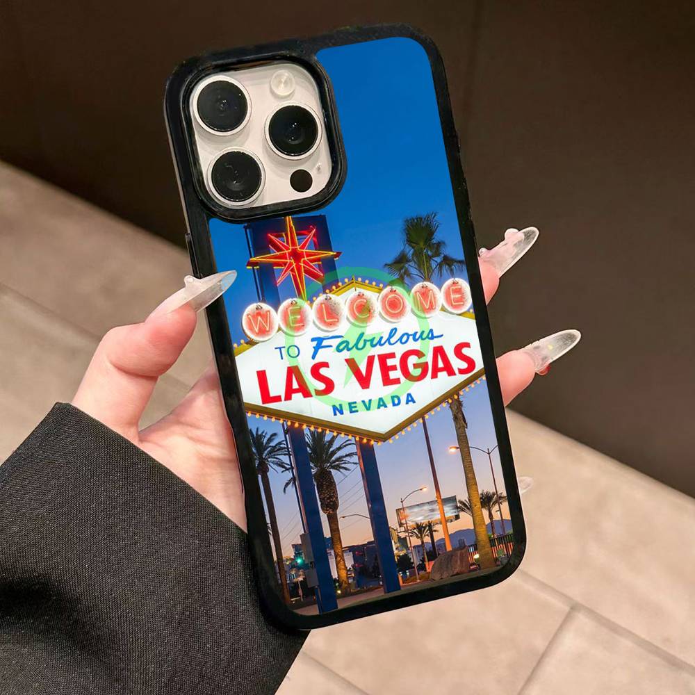 Las Vegas Sign LIGHTS Nevada Promax Magnetic For iPhone 17 16 14 13 12 11 15 Pro Air Max Plus Phone Case Wireless Charge
