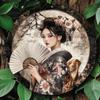Винтажная Железная Вывеска с Цветением Сакуры и Гейшей, Водонепроницаемая, Легко Вешать