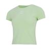 Solid Color Logo Casual Short Sleeve T-Shirt Women Tops Cyan 532562-06