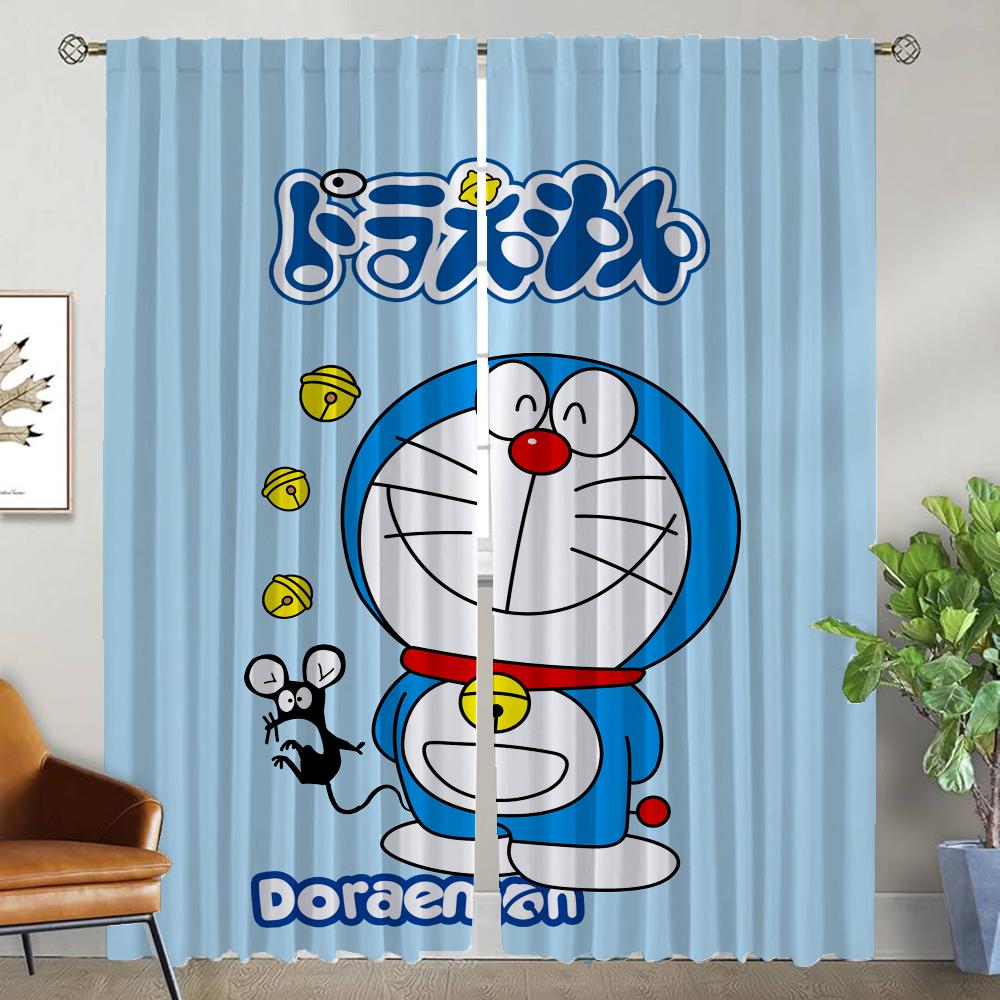 Тюль для спальни Doraemones Занавеска для гостиной Хэллоуин Украшение Кухонные занавески 2 штуки Шторы Домашний интерьер