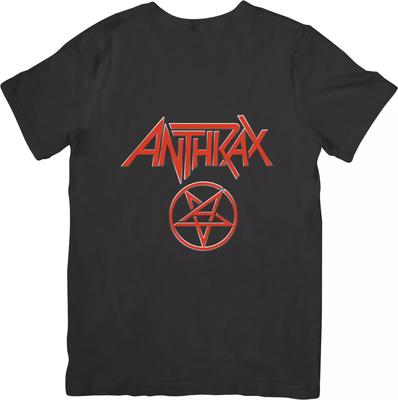Anthrax 1 Музыка Унисекс Футболка из Качественного Хлопка Черная
