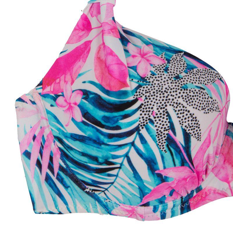 Women's Tropical Pink and Blue 2-Piece Swimsuit HIGH PRESSURE