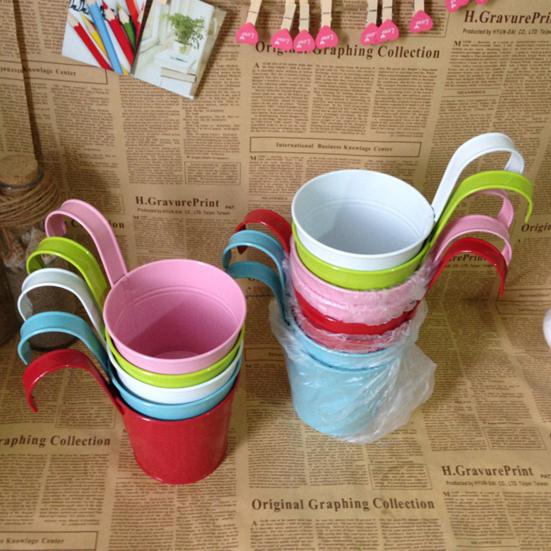 Подвесной цветочный горшок, прочное железное ведро в естественном стиле, изысканное металлическое ведро для балкона