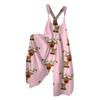 Women's Summer Bib Pants Christmas Printed Vintage Jumpsuit (Non-Adjustable Straps)
