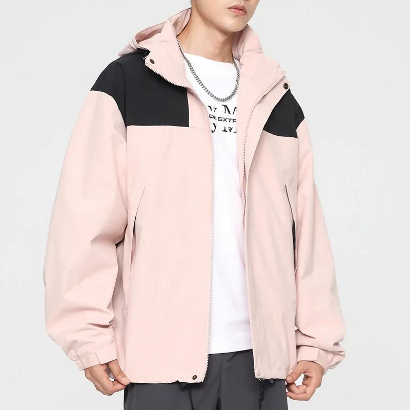 Мужская осенняя повседневная водонепроницаемая куртка для активного отдыха, модная ветровка с капюшоном, пальто для скалолазания, походов, кемпинга, унисекс, куртка на молнии