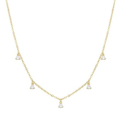 Колье Luxenter Brilliant Zirconia с покрытием из 18-каратного желтого золота - Kisain