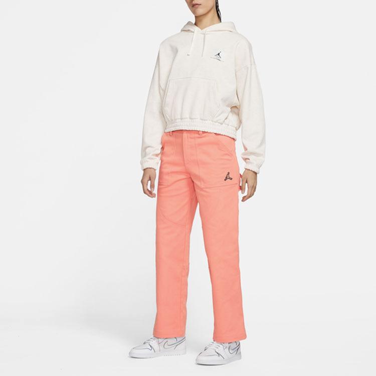 Jordan Повседневные прямые брюки с логотипом и микролейблом, женские, светло-красно-коричневые, DM5035-824