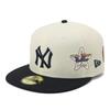New Era Newera Cap 59FIFTY 14335311 NER34C6620 MLB New York Yankees NY ChromeNavy White All Over UNDER VISOR ONSPOTZ Special Order Men's Women's Hat