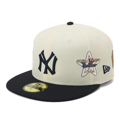 New Era newera кепка 59FIFTY 14335311 NER34C6620 MLB New York Yankees NY Белая По всей поверхности ПОД КОЗЫРЬКОМ специальный заказ от ONSPOTZ шляпа Gokyu Fifty 5950 Прямая