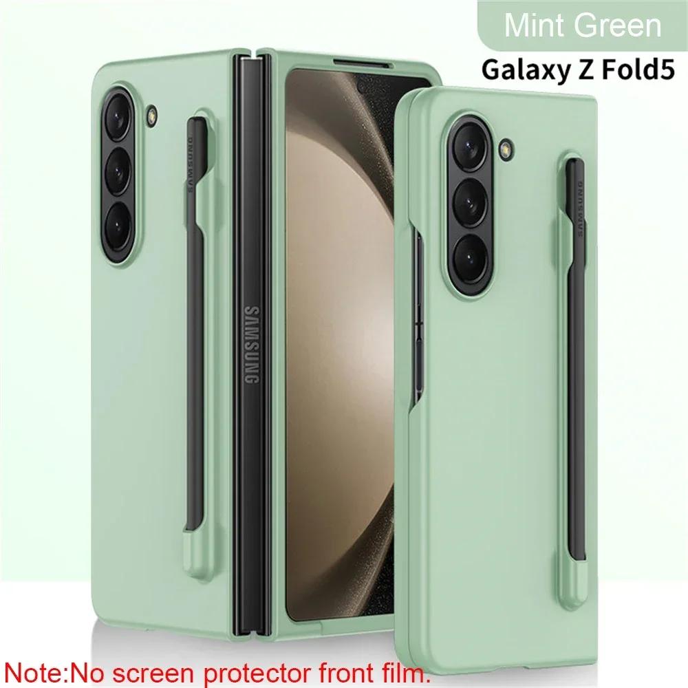 Ультратонкий чехол для телефона Samsung Galaxy Z Fold 7 6 5 4 3 со слотом для стилуса, подставкой, пластиковый складной противоударный защитный жесткий чехол