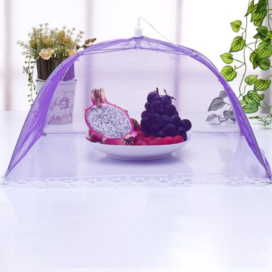 Складная крышка для еды, сетчатая ткань большой емкости, съемная портативная крышка для посуды в стиле зонтика для кухни