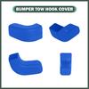 Blue Factory Bumper Tow Hook Covers Fit For Jeep Wrangler JK JL & Gladiator JT 2007- Front Bumper, Add Cushioned Grip To Tow Strap Recovery, Protect