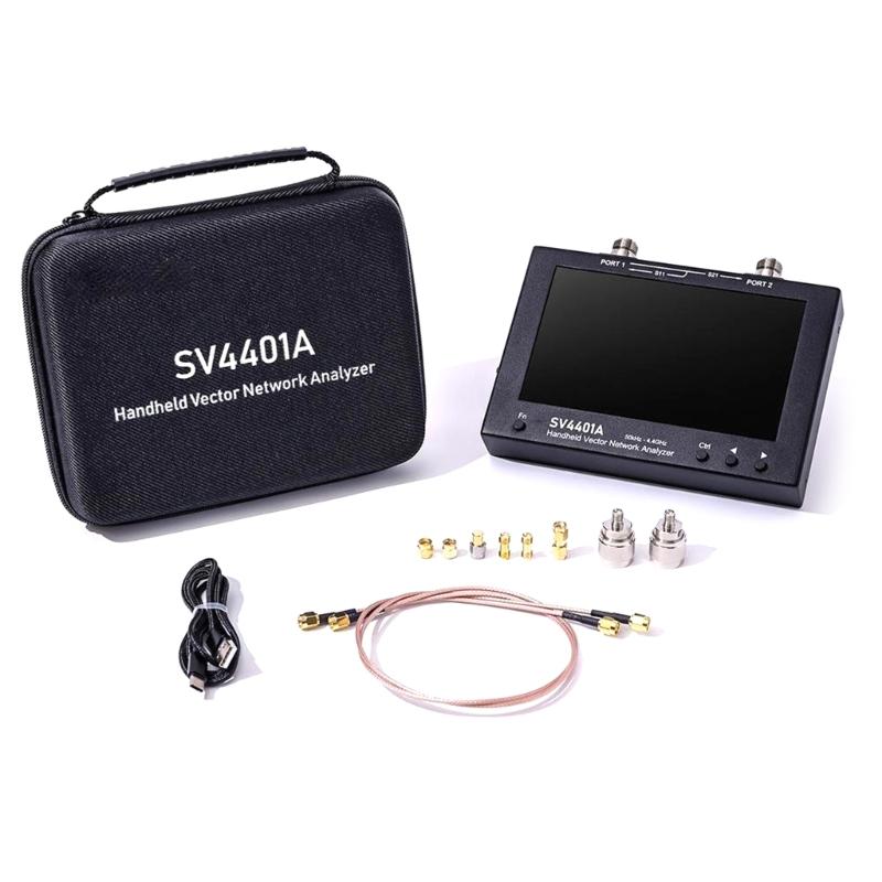 1 Set SV4401A Handheld Vector Networks Analyser 50KHz-4.4GHz 7-inch Large Screen 100dB Dynamic NanoVNA Antenna Analyser