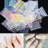 10 Sheets Flower Nail Art Sticker DIY Decal Mixed Style Manicure Decor