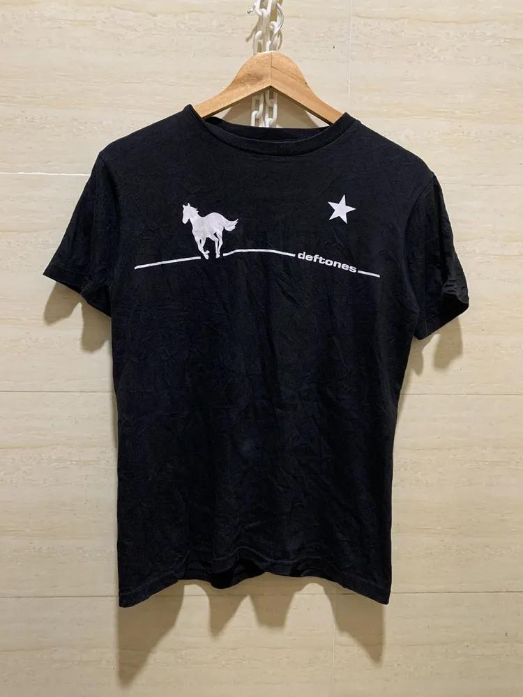 Унисекс хлопковая футболка с коротким рукавом и круглым вырезом группа Deftones