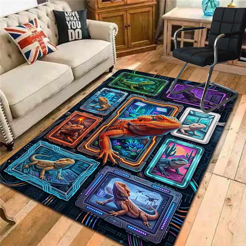 Dragon Digital Display Pattern Rug Floor Mat for Living Room or Bedroom Soft and Comfortable Carpet a Gift for Birthday and Holiday.