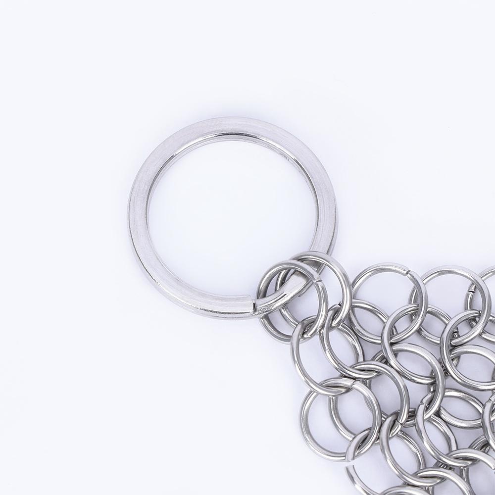 Wok Cleaning Circular Ring Chainmail Cast Iron Cleaner Pan Brush Kitchen Tool Stainless Steel