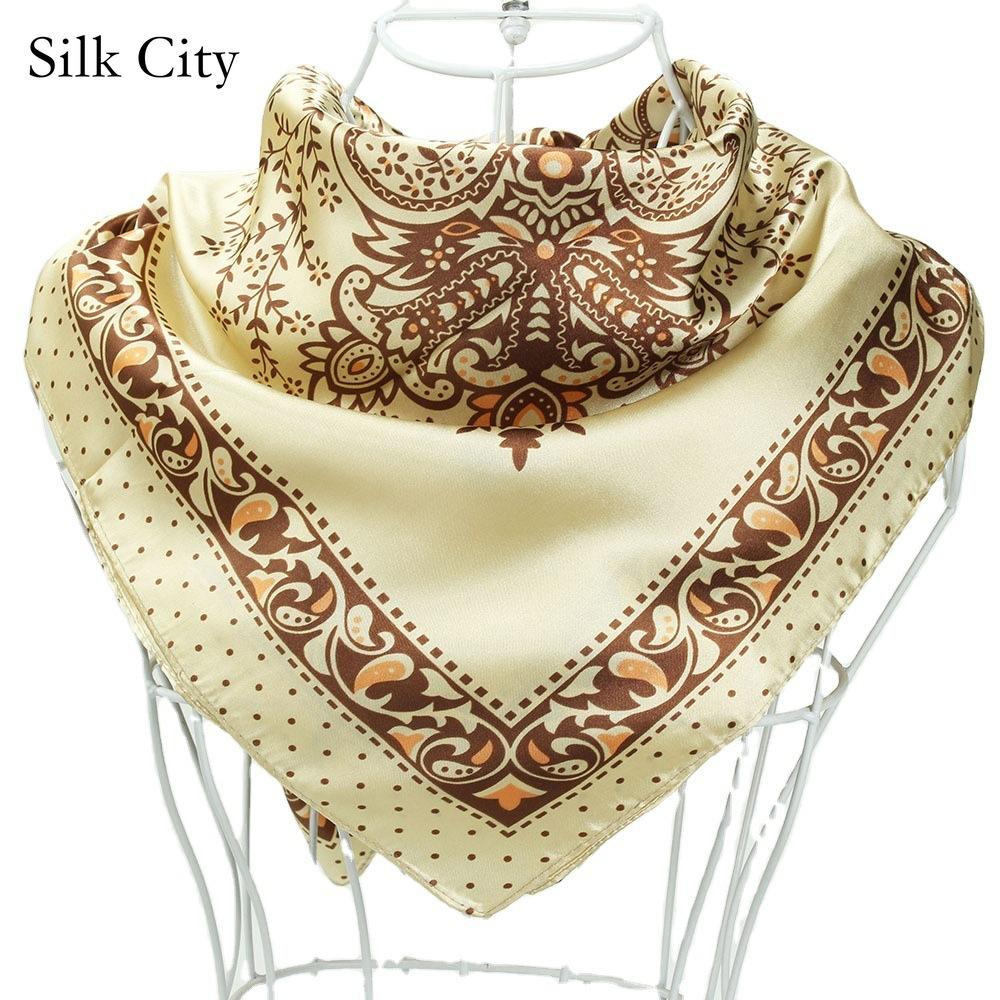 High-quality Luxurious Silk Scarves Headband Scarfs Neck Scarf For Women Chain Silk Scarf Women's Decorative Shawl