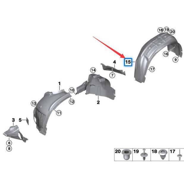 BMW X6 F16 M F86 Задние подкрылки 51717333527/51717333528