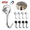 1/6/10PCS Strong Magnetic Hooks Fridge Multi-Purpose Hangers Kitchen Storage Hook Sundries Organizer Kitchen Tools Hanging Hook