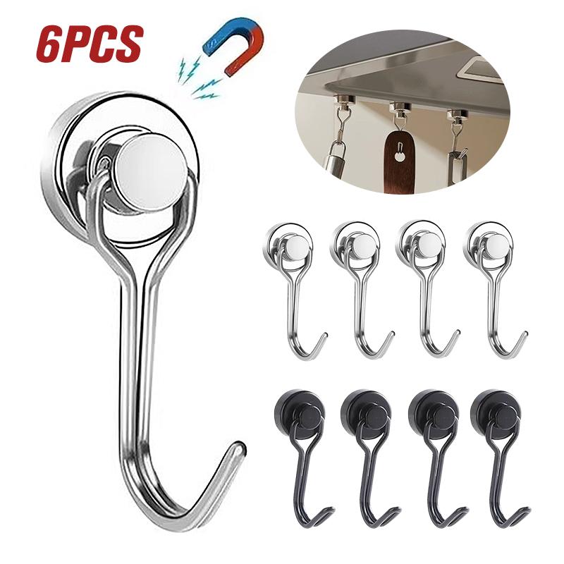 Strong Magnetic Hooks Universal Multi-Purpose Hangers Sundries Organizer Kitchen Tools Hanger Kitchen Bar Storage Hooks