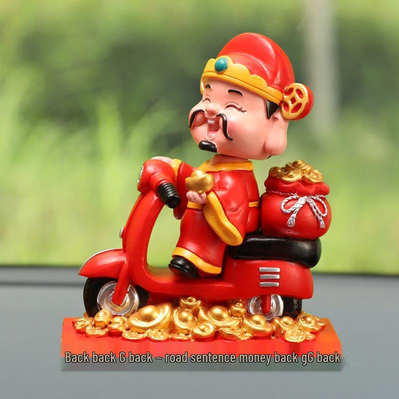 Качающая головой фигурка Бога богатства для автомобиля - Новогоднее украшение для стола на удачу