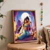 Disney Aladdin Jasmine oil painting art painting kit handmade diy gift home decoration wall decor romantic couple moonlit palace scene