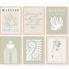 Aesthetic Matisse Wall Art Pastel Danish Posters Pink and Blue pirational Wall Art Decor for Women, Teen Girls Room Bedroom College Dorm Aesthetic